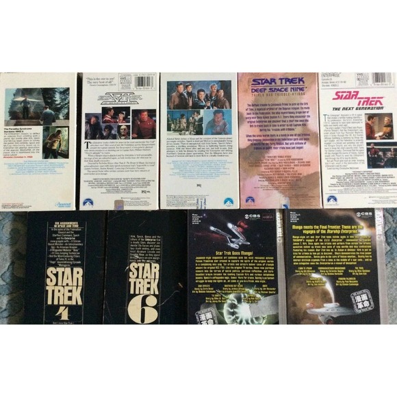 Star Trek Lot: 3 DVD'S, 5 VHS Tapes and 4 Paperback Books - Picture 6 of 10